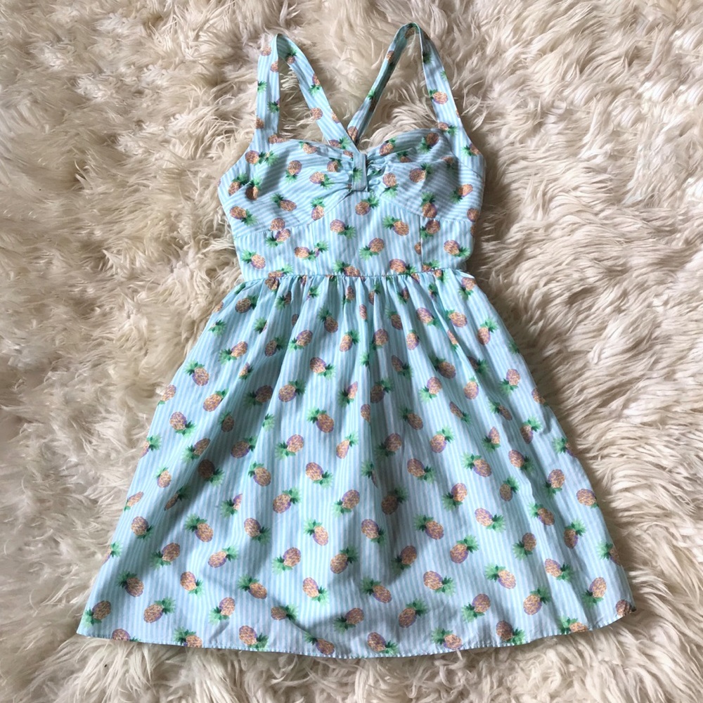 Pineapple Pinup Seersucker Jodi Kristopher Dress